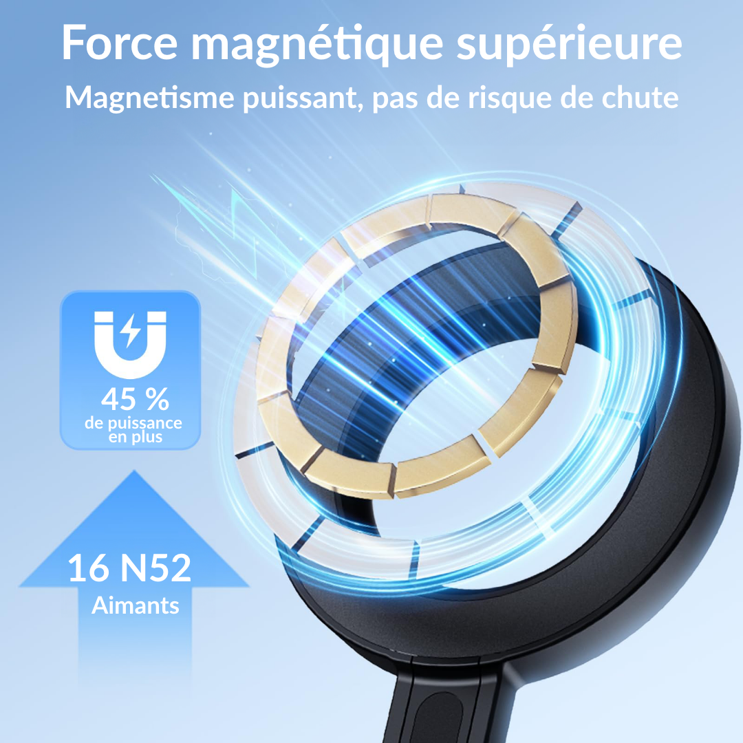 Poignée de téléphone magnétique 360°